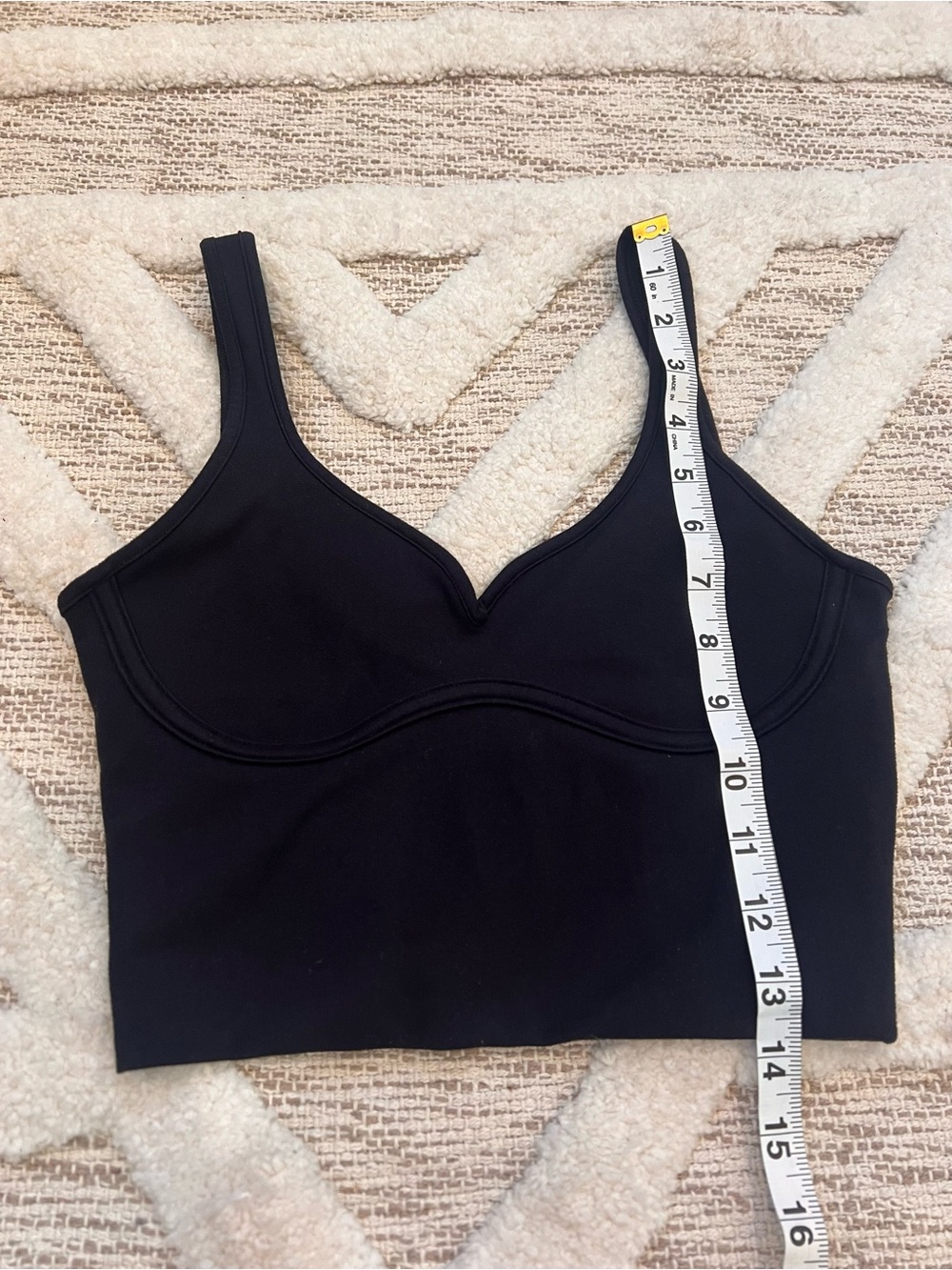 Joah Brown Black Contour Crop Tank Sueded Onyx XS/Small - Picture 7 of 9